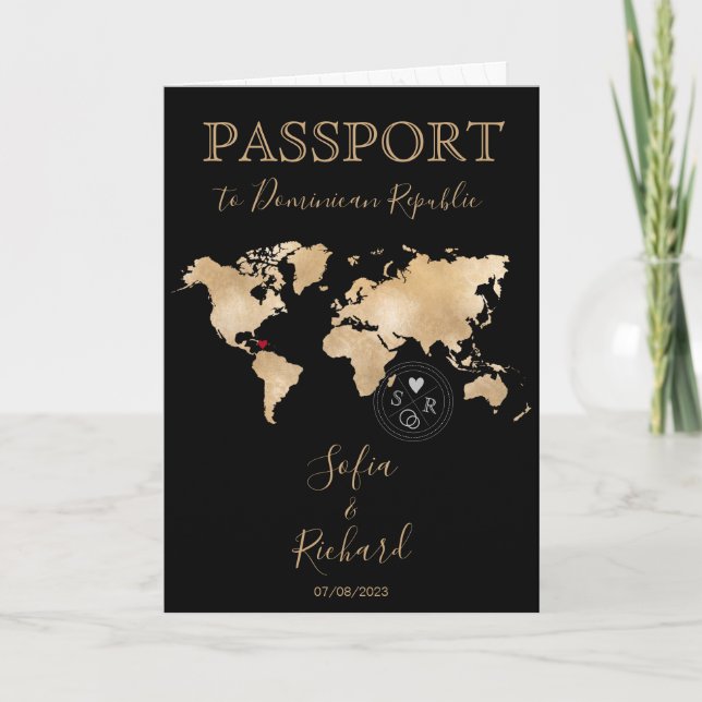 Destination mariage Passport Carte du monde Punta  (Devant)