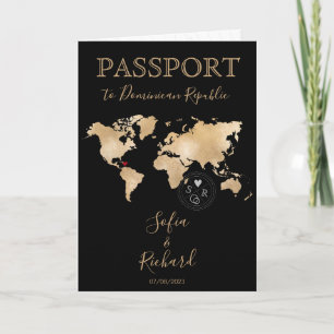 Destination mariage Passport Carte du monde Punta