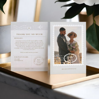 Destination Mariage thème Voyage Merci photo