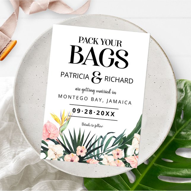 Destination Mariage Tropical Enregistrer La Date (Créateur téléchargé)