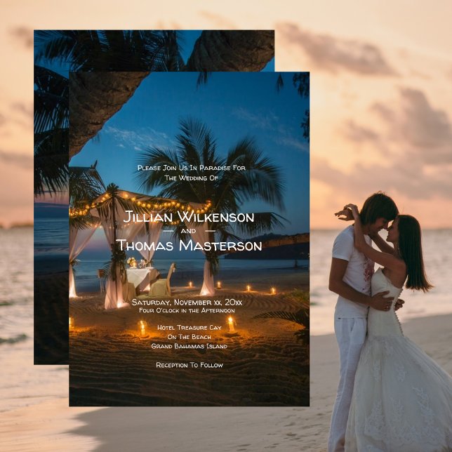 Destination Paradise - Carte Faire-part de mariage (Créateur téléchargé)