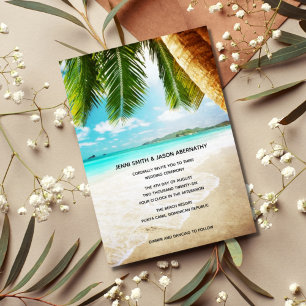 Destination Plage Faire-part de mariage tropicale