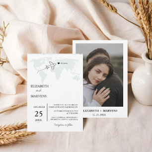 Destination Voyage thème monde carte Mariage Invit