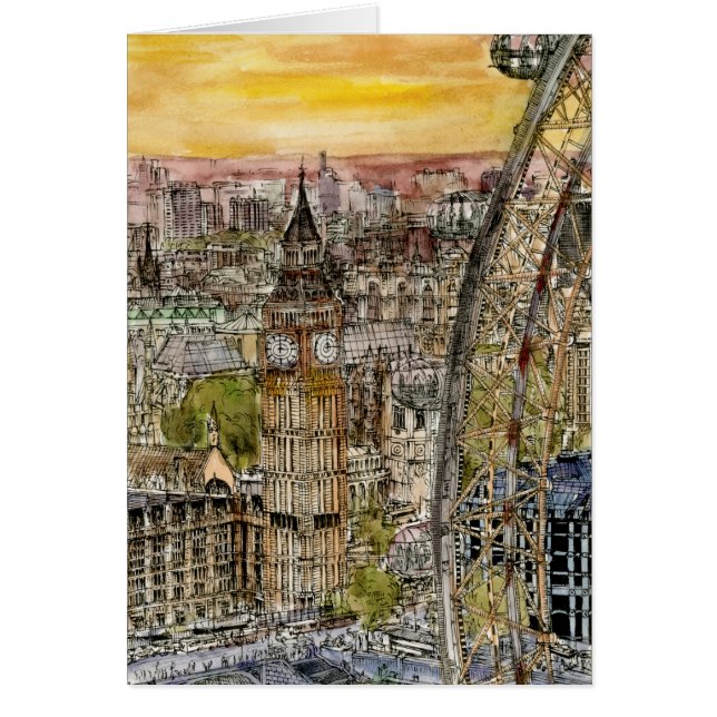 Destinations | Aquarelle Big Ben & London Eye (Devant)