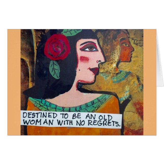 DESTINÉ À ÊTRE DAME ÂGÉE SANS LA CARTE DE REGRETS (Devant Horizontal)