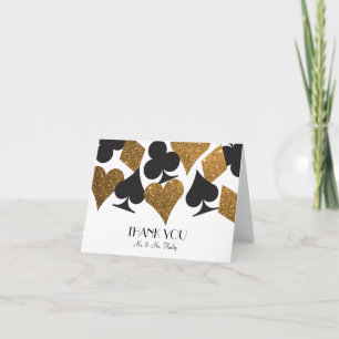 Destiny Las Vegas Carte de remerciements Faux Gold