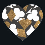 Destiny Las Vegas Heart Sticker Faux Gold Parties<br><div class="desc">Un autocollant pour coordonner avec la suite Destiny,  l'utiliser sur les faveurs,  enveloppes,  et plus ! � 2birdstone 2013</div>
