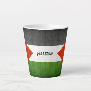 Destitué Grunge Palestine Drapeau Latte Mug