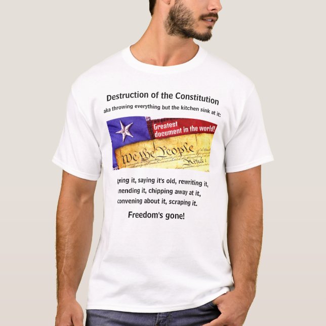 Destruction de la Constitution (lumière) T-shirt (Devant)