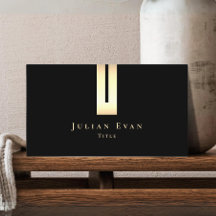 Détail artistique Carte de visite noir et or