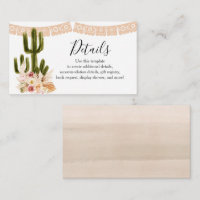 Détail Carte Boho Cactus Taco à propos d'amour Pam
