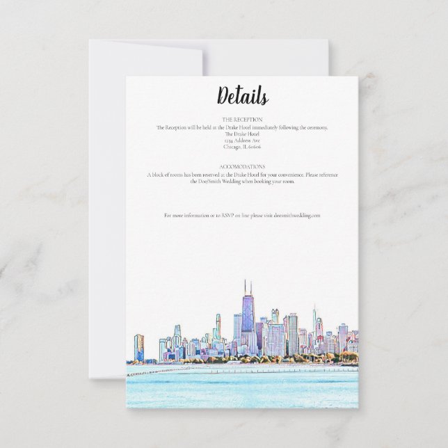 Détail de la carte de Chicago Skyline (Devant)
