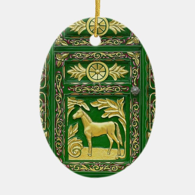 Détail de la porte tzigane ornement céramique (Devant)