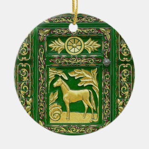 Détail de la porte tzigane ornement céramique