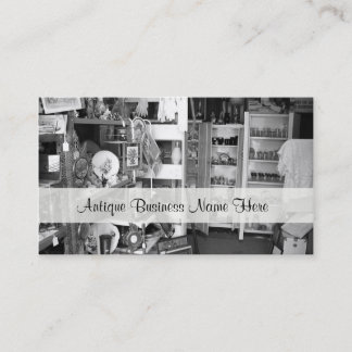 Détaillant d'antiquités Cartes de visite noir et b