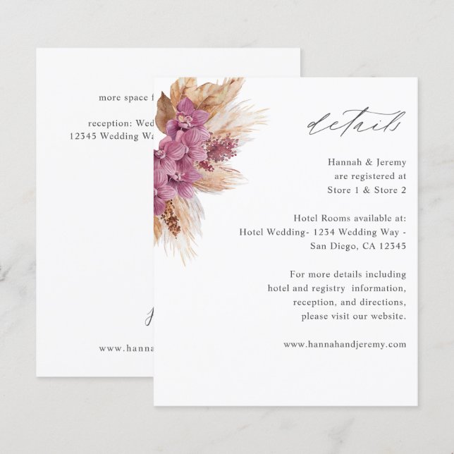 Détails Bohème Floral Violet Budget (Devant / Derrière)