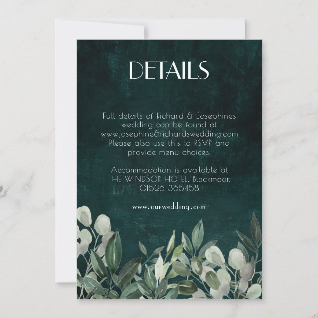 Détails carte de boîtier vert couronne (Devant)