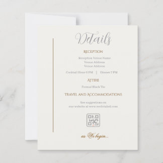 Détails Carte Mariage minimaliste