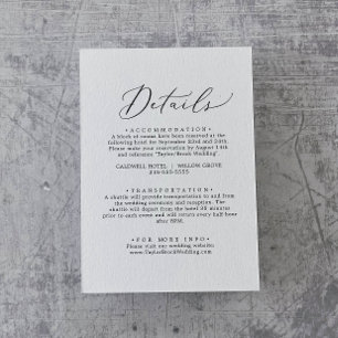 Détails de calligraphie noire détaillée Carte de b