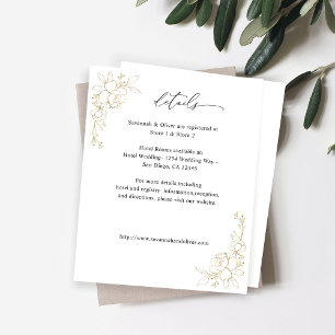 Détails de la florale à revêtement or budget