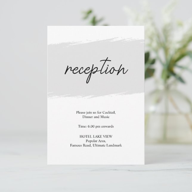 Détails de la Réception | Carte de Réponse (Debout devant)
