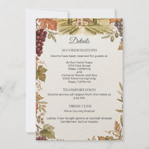 Détails de mariage au vignoble de Napa Valley incl