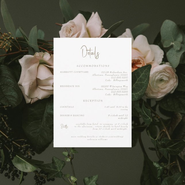 Détails de Mariage Blanc Invitation (Créateur téléchargé)