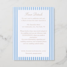 Détails de mariage Coastal Stripes