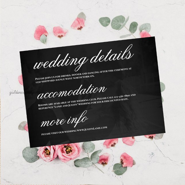 Détails de mariage de Faire-part de mariage minima (Modern Minimalist Save the Date Wedding Photo Invitation  details)