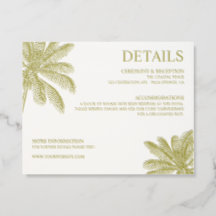 Détails de mariage sous les palmiers