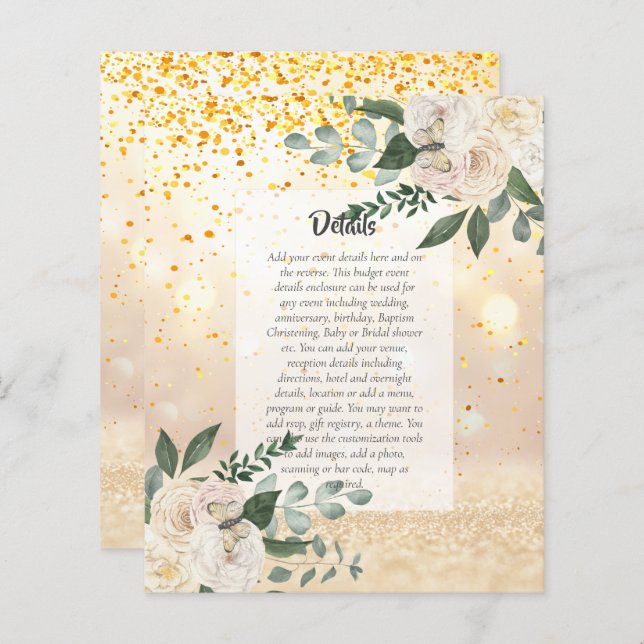 DÉTAILS DES ÉVÉNEMENTS BUDGÉTAIRES - Roses blanche (Devant / Derrière)