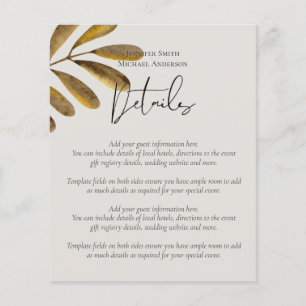 Détails du boîtier Mariage feuille bronze du budge