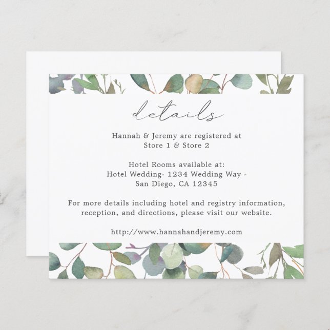 Détails du budget Russe Eucalyptus (Devant / Derrière)