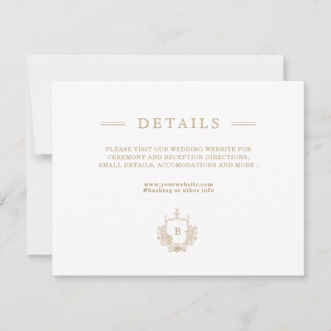 Détails du Mariage blanc et or chic (Devant)