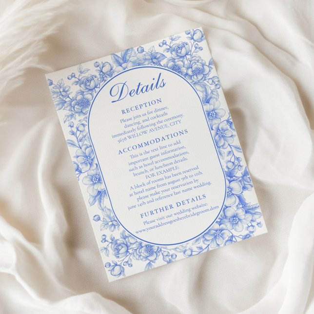 Détails du Mariage bleu Cartes de boîtier (Créateur téléchargé)