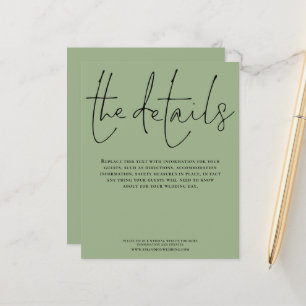 Détails du Mariage budgétaire Boîtier vert Sage Sc