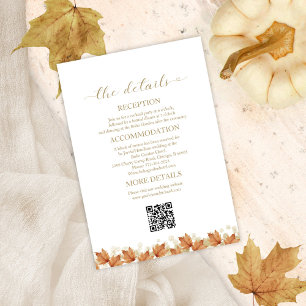 Détails du Mariage de automne citrouille Cartes de