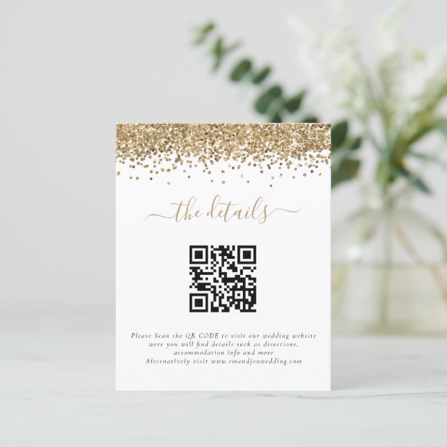 Détails du Mariage de code QR de Parties scintilla (Debout devant)