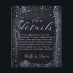 Détails du Mariage de nuit Silver Starry<br><div class="desc">Un somptueux ciel noir aquarelle au milieu d'étoiles argentées brillantes qui se jettent sur la calligraphie anglaise classique avec un éclat de taches d'encre argentée brillante.</div>