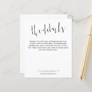 Détails du Mariage de script élégant du budget
