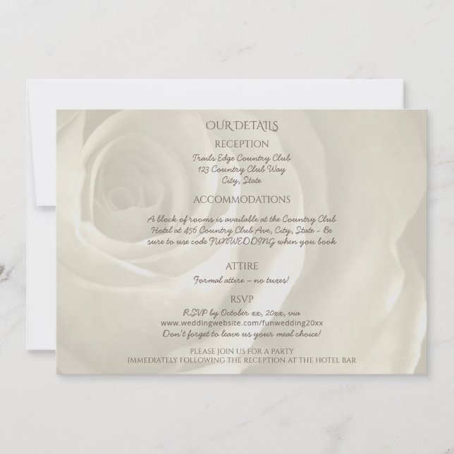 Détails du mariage fleuri rose ivoire (Devant)