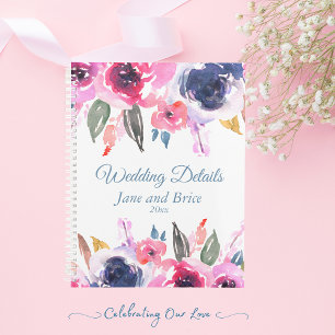 Détails du Mariage Floral bleu rose