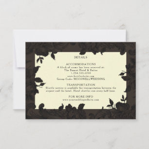 Détails du mariage floral brun foncé