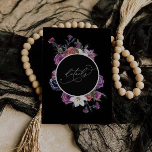 Détails du Mariage gothique Carte d'information du