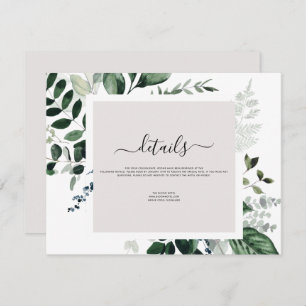 Détails du mariage Invitation Eucalyptus Green