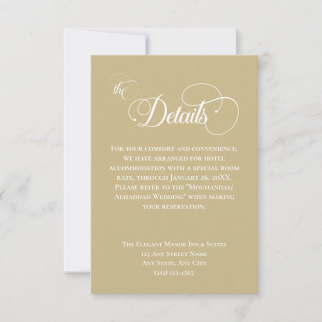 Détails du Mariage minimaliste élégant (Devant)
