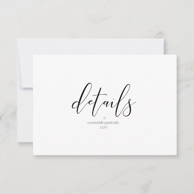 Détails du Mariage minimaliste simple Noir ID523 (Devant)