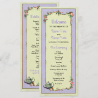 Détails du programme de mariage floral de la théiè