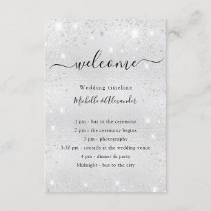 Détails du programme de mariage Silver parties sci