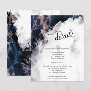 Détails Géode d'aquarelle or Rose bleu Dana-Navy